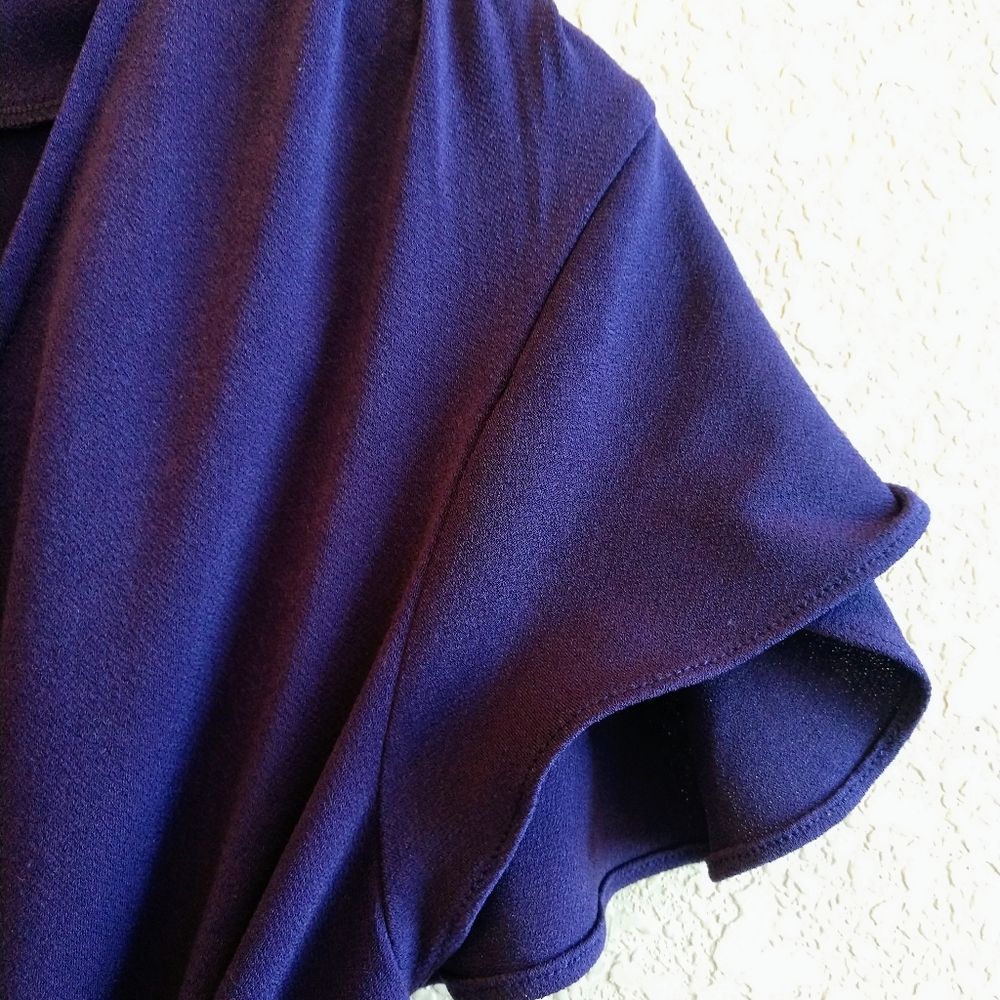 Banana Republic Dark Purple Wrap Shirt - Picture 3 of 4